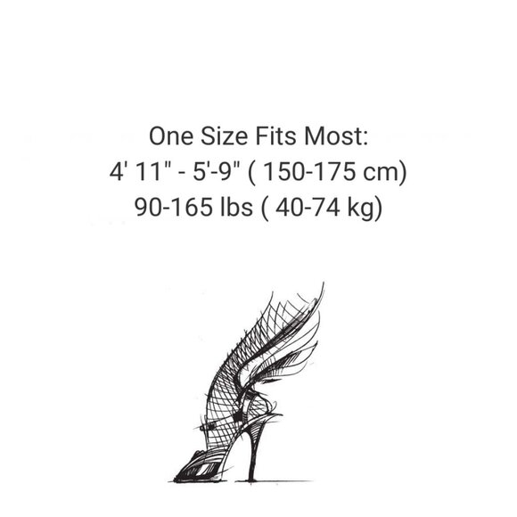 Fishnet Back Seam Tights Womens One Size OS Black Backseam Pantyhose - Picture 2 of 9